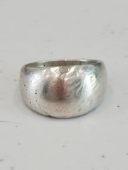 Vintage Sterling Silver Womens Solid Dome Band Ring Size 5.5