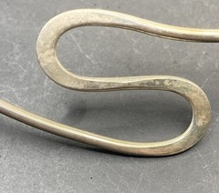Vintage Sterling Silver S-Neck Twisted Center Collar Choker Necklace