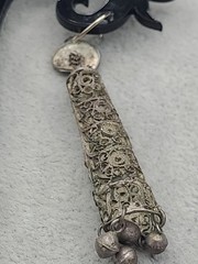 Vintage Silver Filigree 2 1/2″ Long Dangle Drop Earrings Very Light Weight