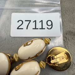 Vintage Made In Italy Clip On Earrings Gold Tone Dangle