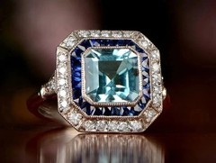 Art Deco Style 4.45Ct Lab Created Diamond Solitaire Ring 14K White Gold Finish