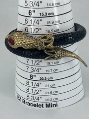 Vintage Snake Bracelet Black Mesh Bypass Wrap DL Auld