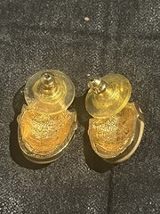 Vintage Avon Easter Elegance Hatching Enamel Egg Cream/Gold, Chicks have CZ Eyes