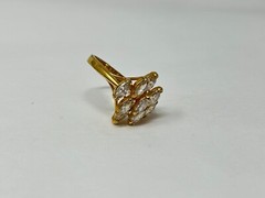 Gorgeous Yellow Gold-Plated CZ Cubic Zirconia Cocktail Size 9.75 Ring