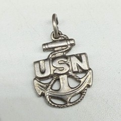 Vintage Sterling Silver USN United States Navy Anchor .75″ x .5″ Charm 1.6g