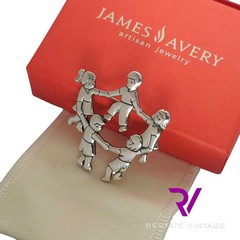 NMint James Avery Sterling Brooch “Ring Around the Rosie” Brooch Jewelry Child