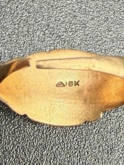 Vintage 10K Gold Ring Monogram Initial Engraved Victorian Size Unknown 3.08g