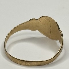 Antique 14K Gold Monogram R Pinky Baby Ring Size 4