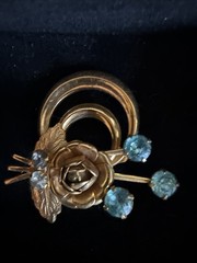 12pc Jewelry Lot Brooches Crystals Van Gogh Estate Excellent New