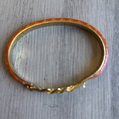 Vintage SIGNED, FLORENCE ITALY 24KT PLATED BRACELET.