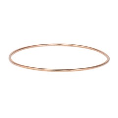 Vintage Portuguese Bangle Bracelet 19k Rose Gold 8″ Estate Fine Jewelry