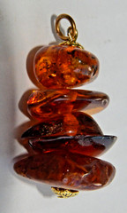 ✅RUSSIAN SOVIET BALTIC SEE AMBER PENDANT 老琥珀 KALININGRAD GOLD STONE ROCK BEADS💥