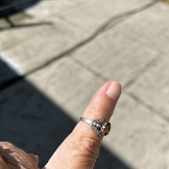 Tiger Eye Gemstone Ring Sterling Silver Ring~Designer Sz 6 Jewelry-Gift For Her