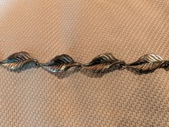 VINTAGE DANECRAFT STERLING SILVER LEAF NECKLACE, 16 GRAMS, SCRAP OR REPAIR
