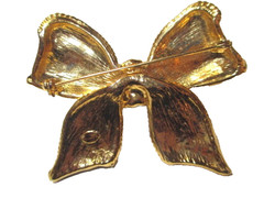 LARGE BLACK ENAMEL GOLD ROPED BEADED METAL BORDER SOPHISTICATED BROOCH PIN