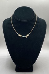 925 Sterling Silver Dog Tag & Southwestern Bone Turquoise Necklace Lot 10.7g