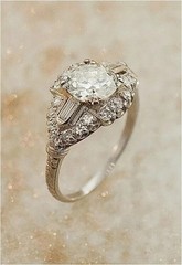 Share Art Deco Style Lab Created Diamond Engagement Wedding 14K White Gold Finis