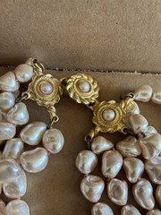 JOSE & MARIA BARRERA 24k Gold Plated Baroque pearl NECKLACE