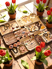 Julianas Art Deco Garnets Kramer Weiss Glowers Vtg SETS Rhinestone Jewelry Lot
