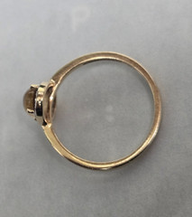 Vintage 14ct Yellow Gold Ring Citrine and Diamond Stones Hallmark Ring Size M