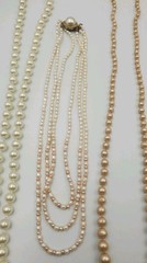 Lot Of 7 Necklaces Faux And Real Pearls Estate Jewelry Finds