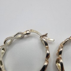 Vintage Infinity Pattern Earrings Sterling Silver 925 Stamped Women’s Jewelry