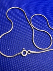 Large Square Faceted Green RS Necklace n Italy 925 Sterling Silver Chain/Setting