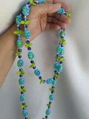 VTG Hong Kong costume jewelry necklace, specifically recognized by its clasp…