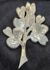 Vintage 1930s 40s Rhinestone Floral Bouquet Brooch Pot Metal Pavé Pin