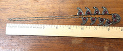 Vintage Taxco Style 925 Sterling Silver Garnet Paisley Cabochon Fringe Necklace