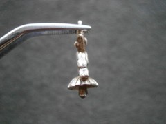 Cornish Piskie Pixie on Toadstool Vintage Sterling Silver Bracelet Charm 2.0g
