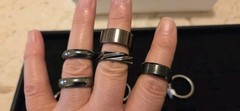 Vintage Mod Ring Lot Of 41.mens.14 Signed Avon ETA stainless Steel RSC