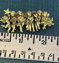 I Am Edgar Berebi. 1 Of My Angels Of Love All In A row Brooch Pin .