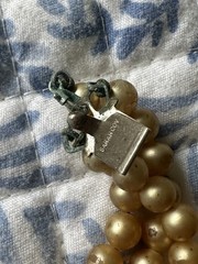 Vintage Sarah Coventry Triple Stand Of Faux Pearls Choker & Clip On Earrings