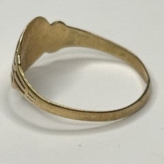 Antique 14K Gold Monogram R Pinky Baby Ring Size 4