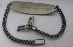 1933 ANTIQUE VINTAGE LADIES STERLING SILVER U.S. ARMY MILITARY BRACELET