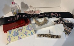 Birthday Fabulous 40 Birthday, Costume Jewelry, Cup, Notebook And Wallet Lot