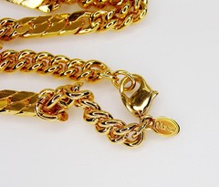 Vintage Monet Gold Tone Long Chain Necklace, Gift for Her, Jewelry