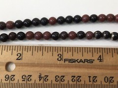 Vintage Shiny Beaded Necklace Shades of Brown Dainty 16″