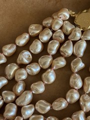JOSE & MARIA BARRERA 24k Gold Plated Baroque pearl NECKLACE