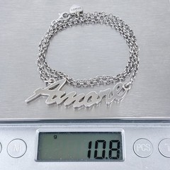 Vintage Italy Sterling Silver 925 | Amore Necklace 16.5″-18.5″