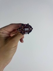 Czech Republic Vintage brooch – Vintage USSR jewelry – soviet – purple stone