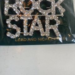 Vintage Rhinestone Rock Star Pin Brooch Lead And Nickel Free