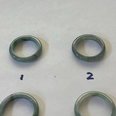 Hi-grade Natural green Jade Jadeite Rings Thin Band, Width about 3 mm