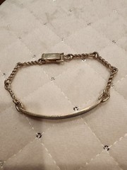 Vintage Italian Sterling Silver and Jade Link Bracelet