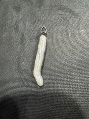 The Dreamer Sterling Brooch Pearl And Garnet Signed