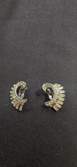 Bogoff Clip On Rhinestone Earrings