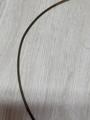 Vintage Art Nouveau Style Brass Choker Necklace Swirl Pendant Boho