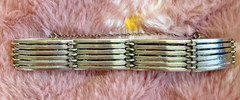 STERLING SILVER MODERNIST VINTAGE MEXICAN PANEL BRACELET 7.5 in TAXCO