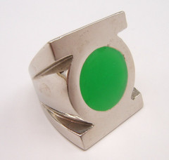 VTG CPGA GREEN LANTERN METAL RING SIZE 10 DC COMICS